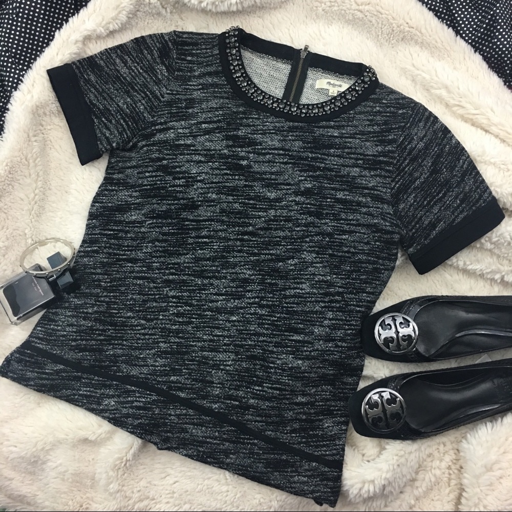 Madewell Jeweled Collar Top